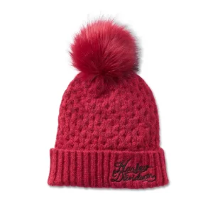 Cappello con pompon - Peperoncino
