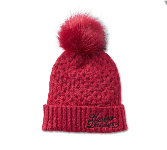 Cappello con pompon - Peperoncino