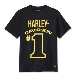 Maglietta #1 Racing Mesh Ringer da uomo - Harley Black