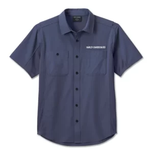 Camicia Wicked a maniche corte, da uomo - Ombre Blue