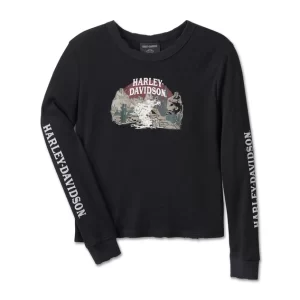 Maglietta Cowgirl con disegno - Harley Black