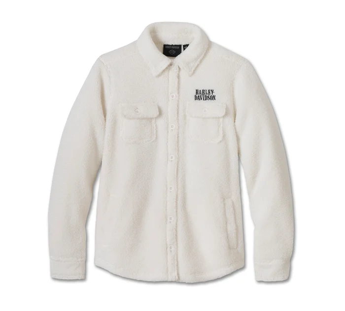 Giacca camicia in sherpa Harley-Davidson - Cloud Dancer