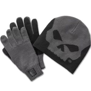 Set regalo beanie e guanti Willie G Skull - Blackened Pearl