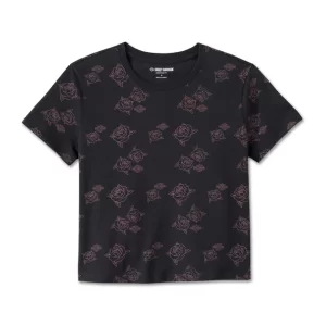Top con stampa H-D Rosebud