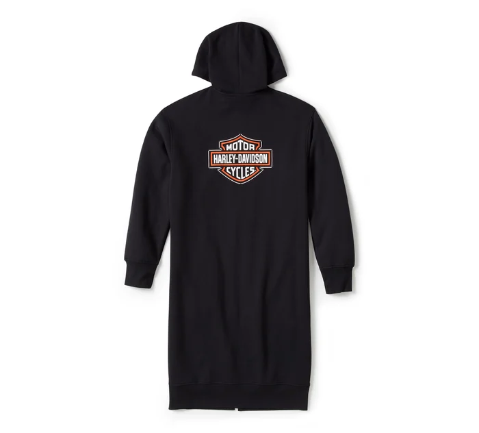 Duster full zip Essential in pile - Harley Black.