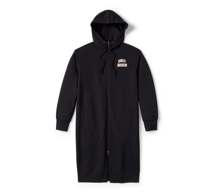Duster full zip Essential in pile - Harley Black.