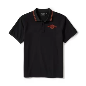 Polo Solid Pique Bar & Shield - Harley Black