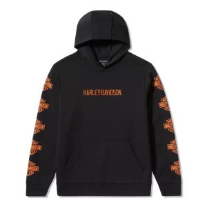 Felpa pullover Essential Bar & Shield da uomo - Harley Black