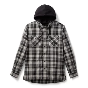 Camicia a maniche lunghe con cappuccio, da uomo