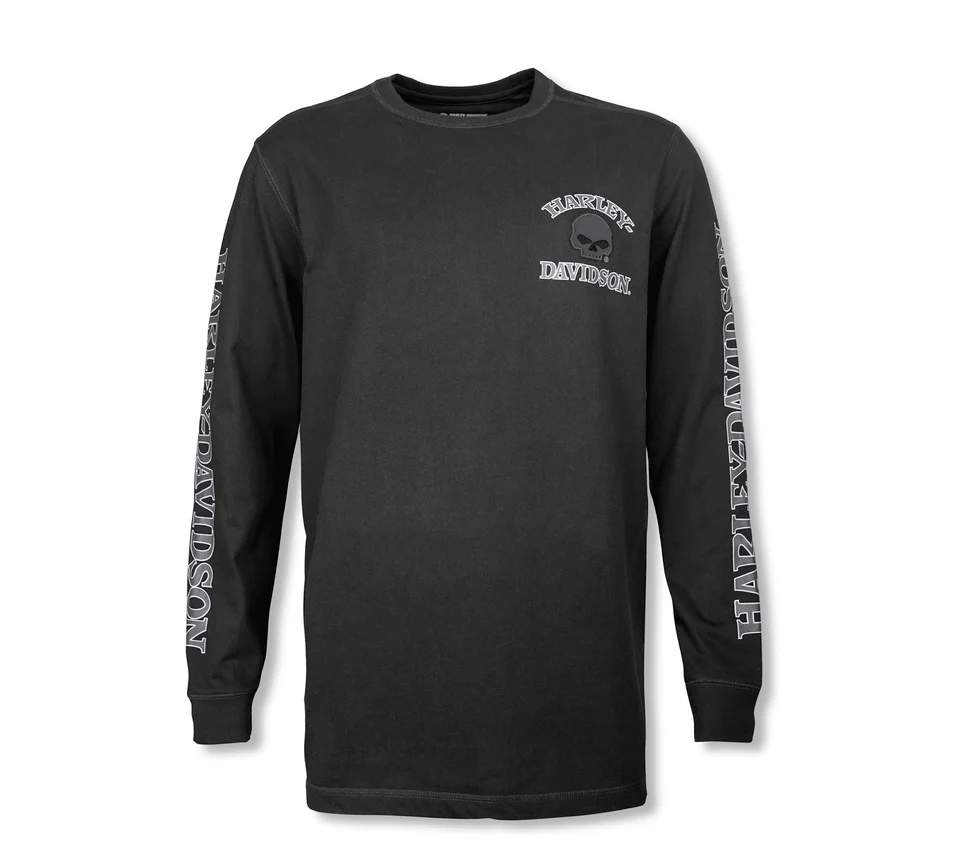 Maglietta a maniche lunghe Willie G ™ Skull - Harley Black