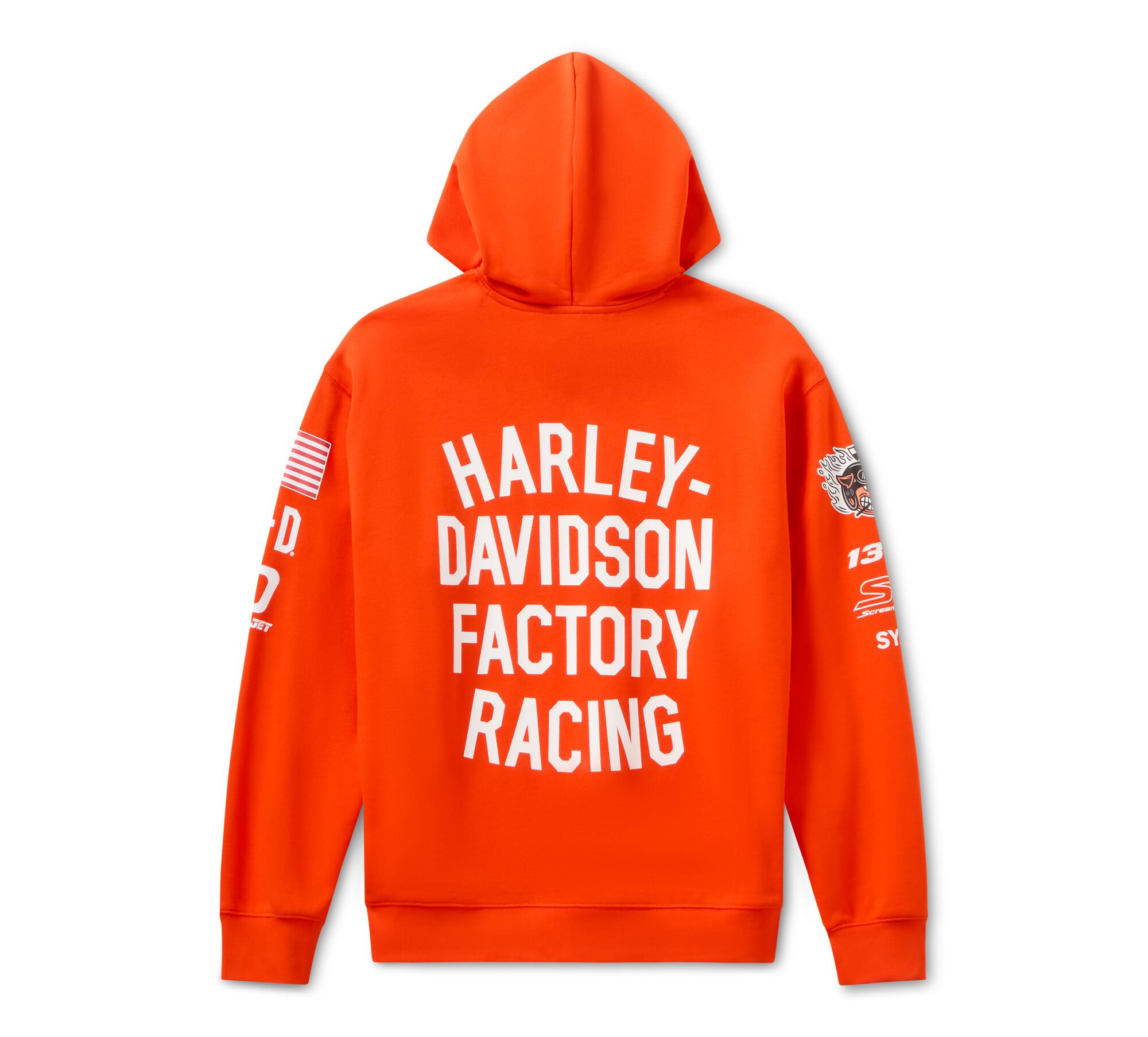 Felpa unisex con cappuccio Harley-Davidson® Factory Racing Team – Orange