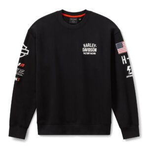 Felpa girocollo unisex Harley-Davidson® Factory Racing Team – Black