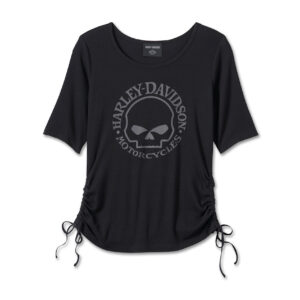 Willie G ® Skull Tie Knit Top da donna