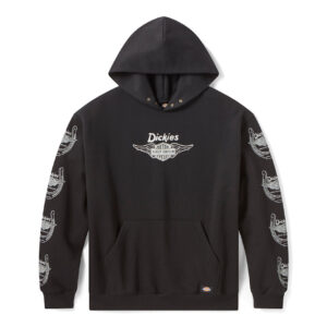 Hoodie pullover oversize Winged Horseshoe Dickies x H-D - Black