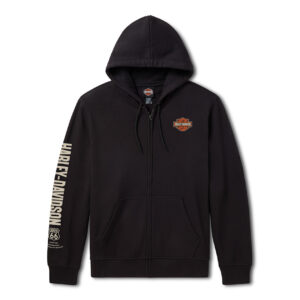 Felpa con cappuccio e zip intera H-D Route 66 Anniversary in pile